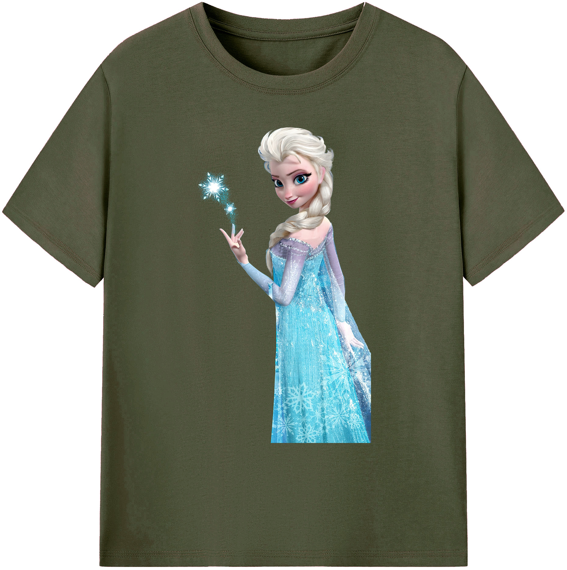 （画像用） アナと雪の女王 アンナ エルサ Frozen Anna Elsa 綿100％ メンズ半袖Tシャツ｜肌触りやわらか＆通気性